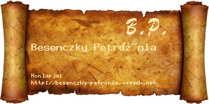 Besenczky Petrónia névjegykártya